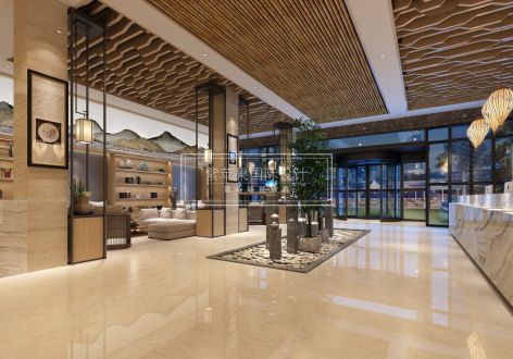 新区亚朵酒店 700平 新中式风装修案例
