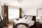 两房卧室纯色窗帘装修设计图片