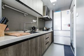 2020厨房橱柜颜色效果图紫色橱柜 2020现代简约风格厨房图片 现代简约风格厨房装修图片