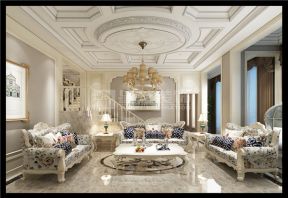 连城美庐308㎡新古典风格复式客厅装修效果图