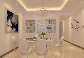 金色佳苑140平米四居室欧式风格装修餐厅效果图