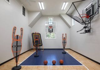 家庭健身房室内篮球场设计图片