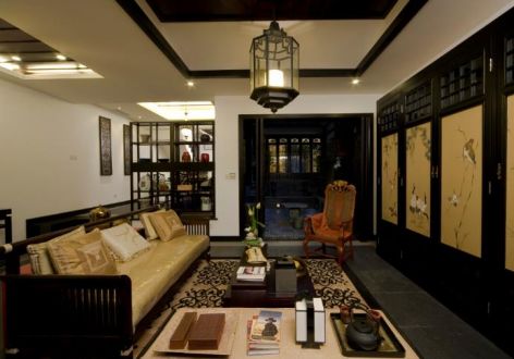 中式风格装修设计客厅效果图
