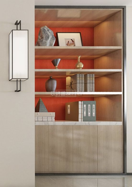 2023家庭实用简易木壁柜设计图片
