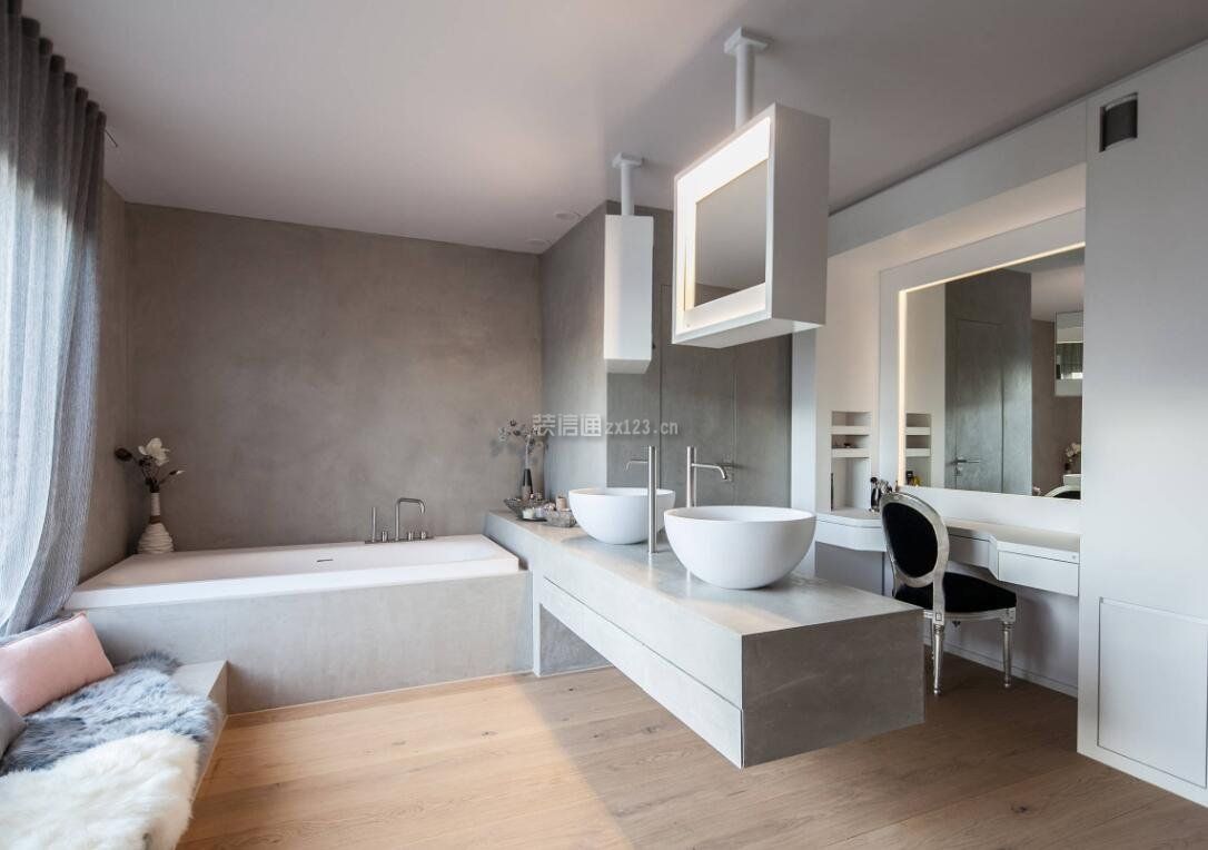 高档浴室创意洗手台装修设计图片