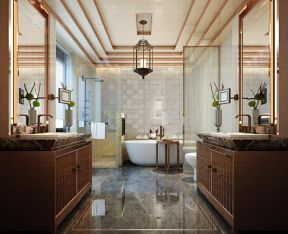 2020浴室的设计图片大全 2020橡木浴室柜效果图  浴室卫生间装修效果图