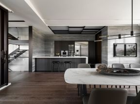 2020开放式餐厅厨房橱柜设计  2020高级别墅装修图片 2020高级别墅图片