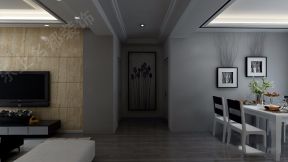 亢龙朗峯140平米三居室现代简约风格装修过道效果图