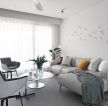 白色欧式客厅纱帘家装设计效果图片