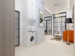 2023温馨现代小客厅橘色沙发设计效果图
