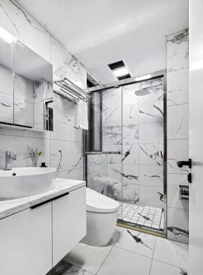 2020卫浴间隔断效果图 卫浴间装饰设计 卫浴间图片