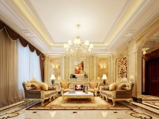 欧式古典豪华客厅家装效果图片大全欣赏