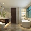 精装别墅卫生间浴缸设计效果图片