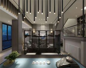 建发独墅湾310平米别墅新中式风格茶室装修效果图