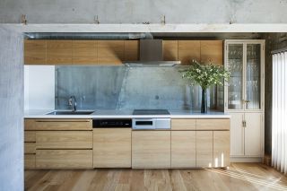 九十平米新房厨房实木橱柜效果图 