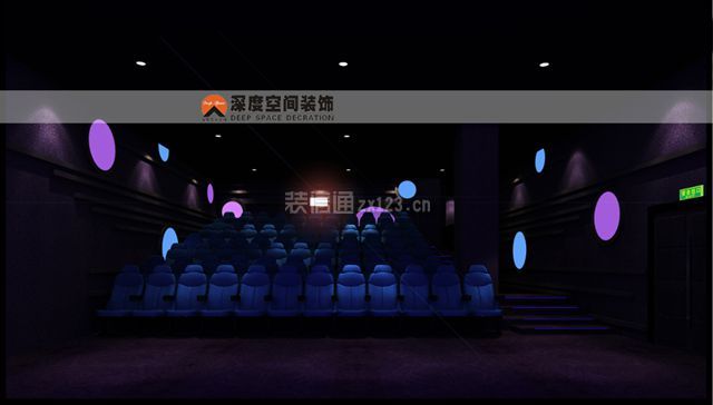 2023现代电影院放映室大厅设计效果图