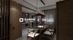 111平三居新中式风格餐厅吊灯设计图片