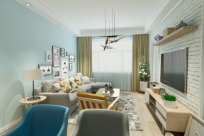 2023北欧风格客厅沙发照片墙设计效果图