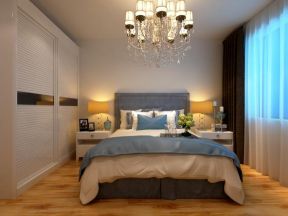 澳海梦想城87平米二居室现代简约风格卧室装修效果图