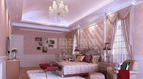 珠江帝景300平米的欧式风格别墅卧室装修案例