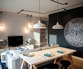 2023北欧风格餐厅餐桌装修效果图片