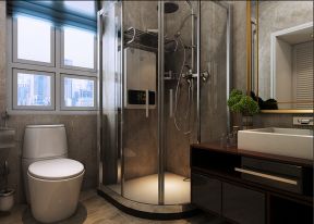 2020卫生间淋浴室瓷砖效果图 2020卫生间淋浴室玻璃门图片 