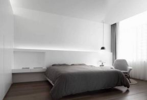 后现代家装样板间白色卧室设计图片