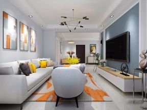 天伦湾115平米三居室现代风格客厅装修效果图