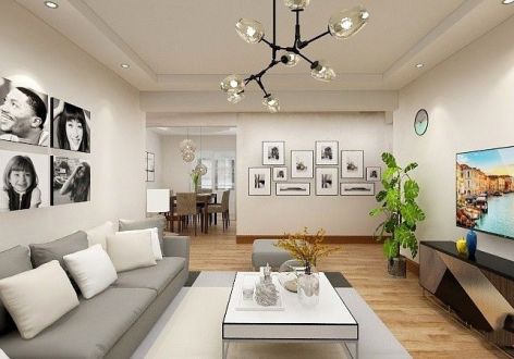 联合七号院140平米四居室现代简约风格装修效果图