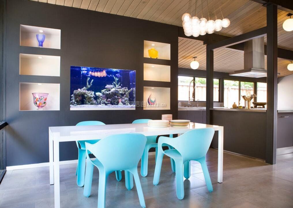 家庭餐厅室内鱼缸装修设计欣赏