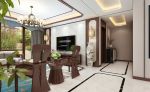 新中式风格家庭走廊装修设计效果图