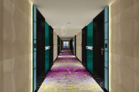 现代精品酒店走廊装修设计效果图