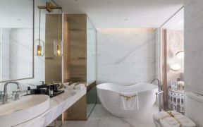 杭州别墅浴室浴缸造型装潢设计图一览