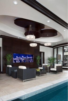 2020别墅游泳池设计效果图  2020家庭鱼缸装修设计