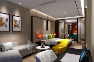 2023现代酒店商务套房装修设计效果图