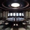 中式风格小型会所饭店餐桌椅设计图片