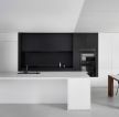 极简主义黑白厨房设计效果图图片
