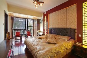 瀚城国际新中式84平二居室卧室装修案例