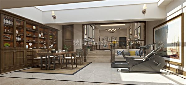 重庆鲁能领秀城300㎡美式别墅装修设计案例