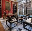 中国古典风格别墅茶室家具摆放图片