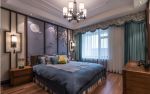 新中式风格三居室卧室色彩搭配设计图片