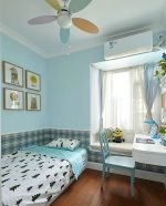 2023儿童卧室蓝色墙面颜色搭配设计图片