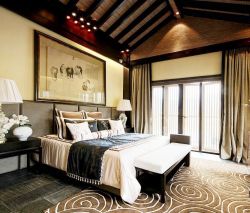 中国古典风格卧室吊顶造型装修图片