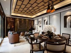 中国古典风格客餐厅吊顶图片欣赏