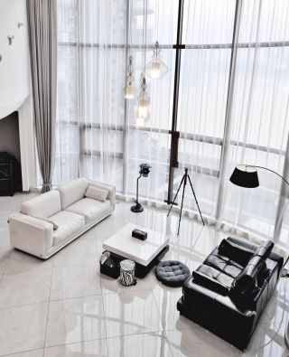 富湾国际320平米复式现代风格客厅装修效果图