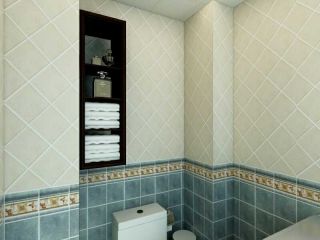 时尚家庭卫生间瓷砖背景墙装修效果图