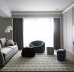 20平米现代简约客厅地毯装修设计图