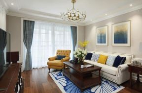 20平米客厅美式风格装修设计图一览
