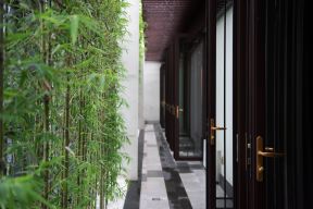 新中式风格休闲会所庭院过道设计图片