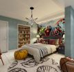 现代北欧146平米三居儿童卧室壁纸搭配设计效果图